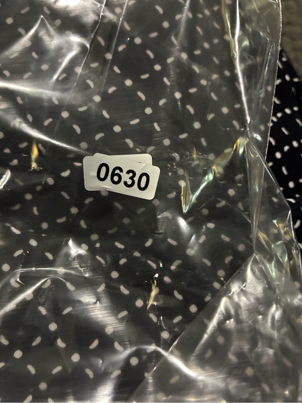 Ann Taylor Black and White Dot V-Neck Long Sleeve Blouse - Picture 5 of 5